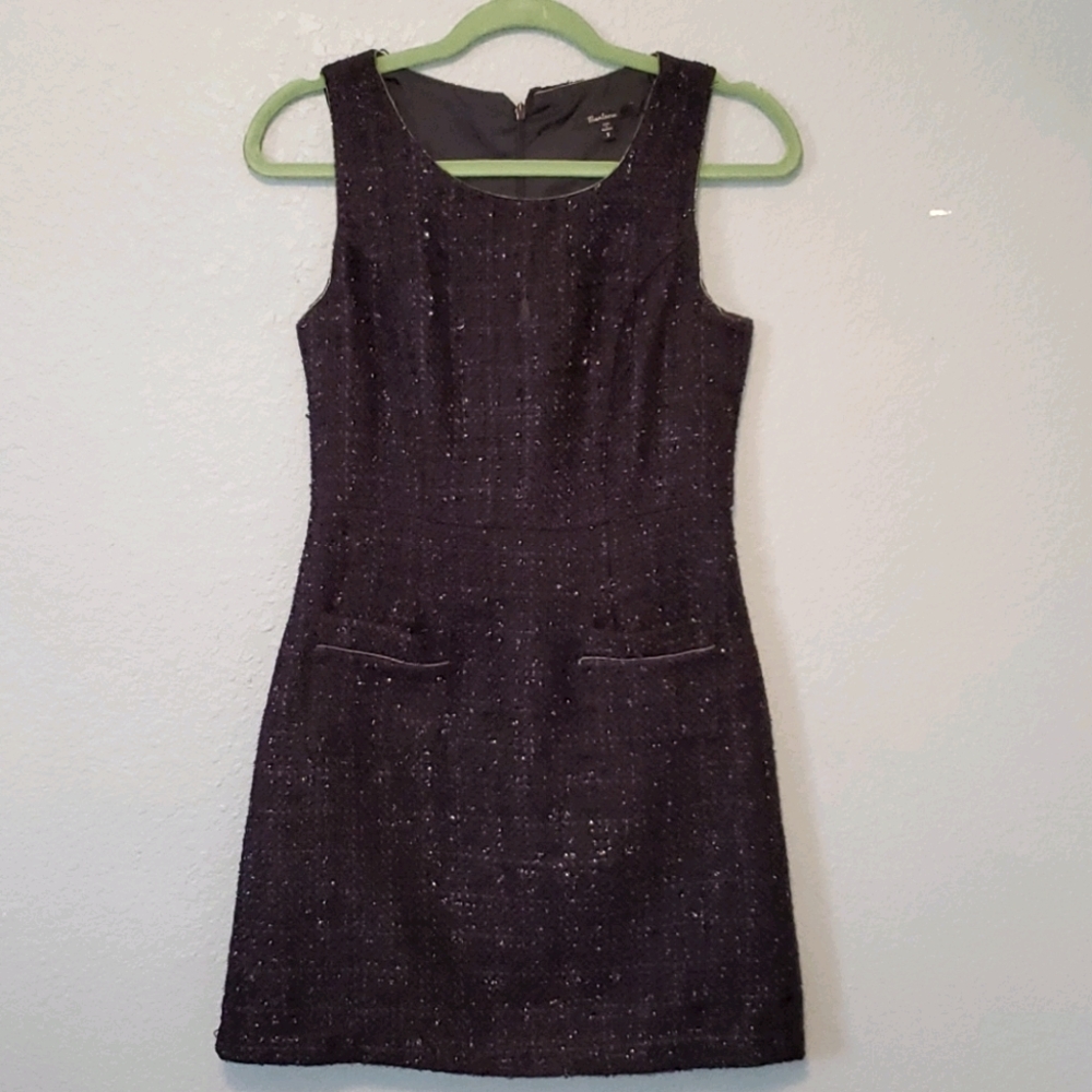 Monteau dark blue shimmer sheath dress